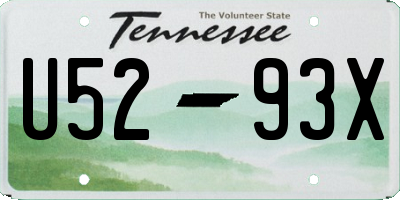 TN license plate U5293X