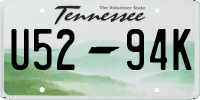 TN license plate U5294K