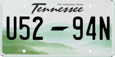 TN license plate U5294N