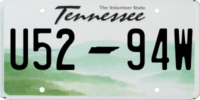 TN license plate U5294W