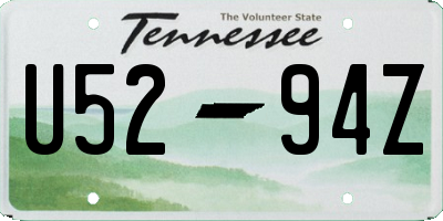TN license plate U5294Z