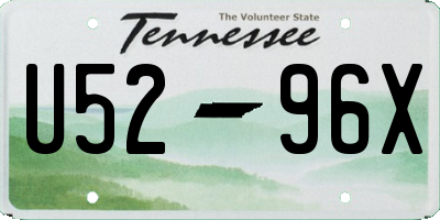 TN license plate U5296X