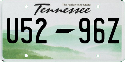 TN license plate U5296Z