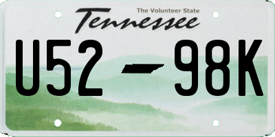 TN license plate U5298K
