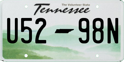 TN license plate U5298N