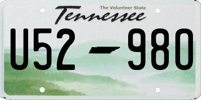 TN license plate U5298O