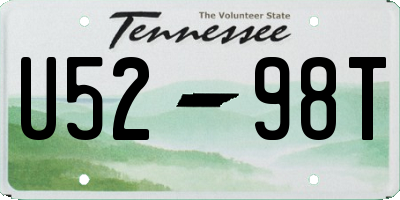 TN license plate U5298T