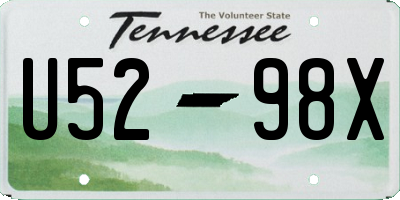 TN license plate U5298X