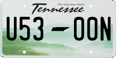 TN license plate U5300N