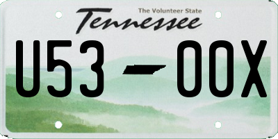 TN license plate U5300X