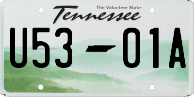TN license plate U5301A
