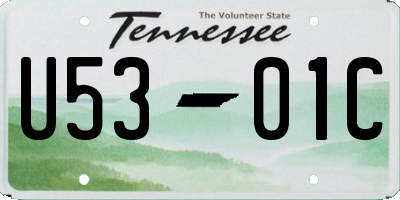TN license plate U5301C