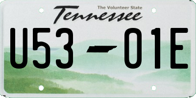 TN license plate U5301E