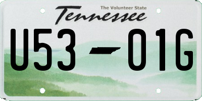 TN license plate U5301G
