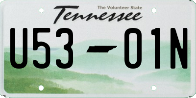 TN license plate U5301N