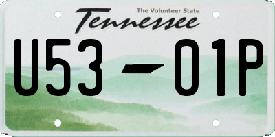 TN license plate U5301P