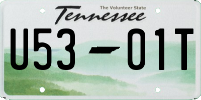 TN license plate U5301T