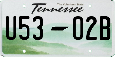TN license plate U5302B