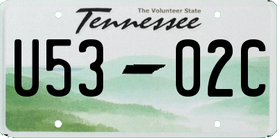 TN license plate U5302C