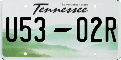 TN license plate U5302R