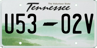 TN license plate U5302V