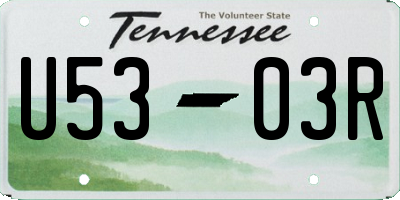 TN license plate U5303R