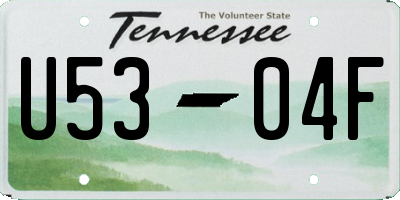 TN license plate U5304F