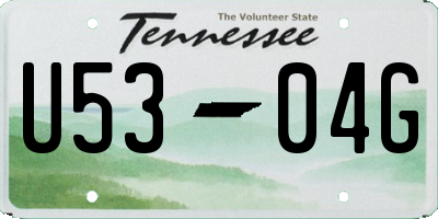 TN license plate U5304G