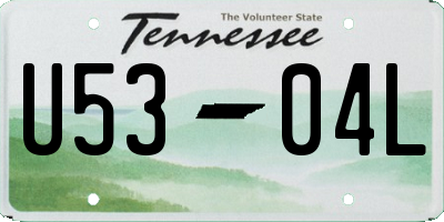TN license plate U5304L