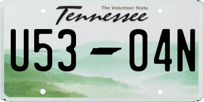 TN license plate U5304N