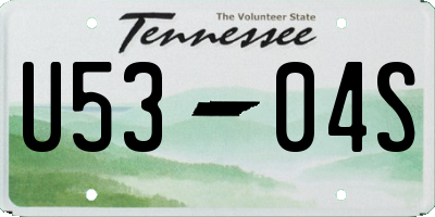 TN license plate U5304S
