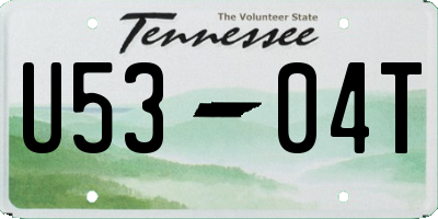 TN license plate U5304T