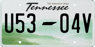 TN license plate U5304V