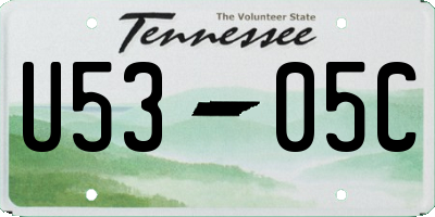 TN license plate U5305C