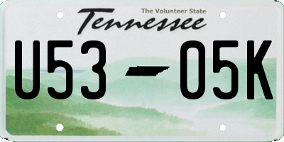 TN license plate U5305K