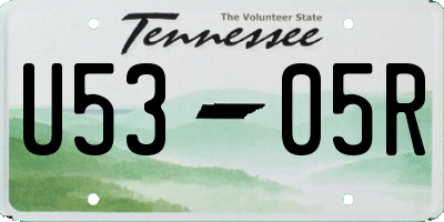TN license plate U5305R