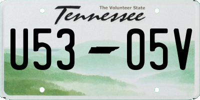 TN license plate U5305V