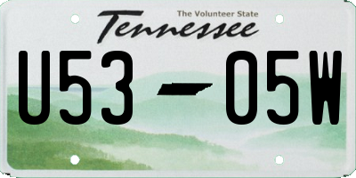 TN license plate U5305W