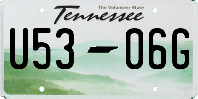 TN license plate U5306G