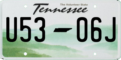 TN license plate U5306J