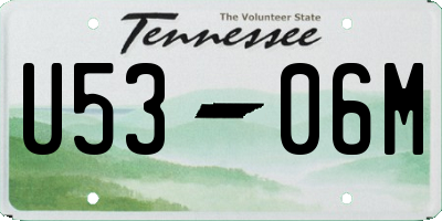 TN license plate U5306M