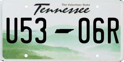 TN license plate U5306R