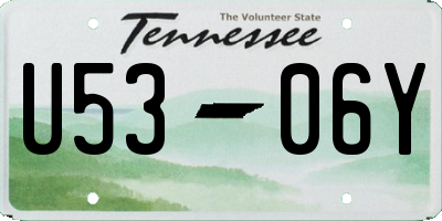 TN license plate U5306Y