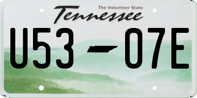 TN license plate U5307E