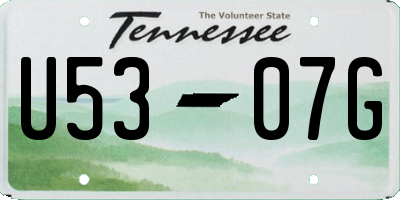 TN license plate U5307G