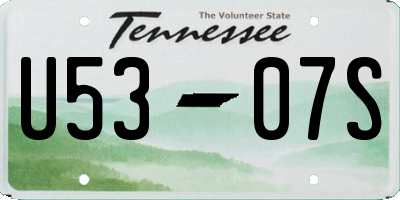 TN license plate U5307S