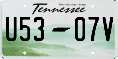 TN license plate U5307V