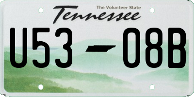 TN license plate U5308B