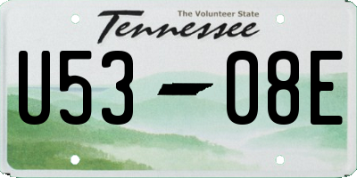 TN license plate U5308E