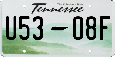 TN license plate U5308F